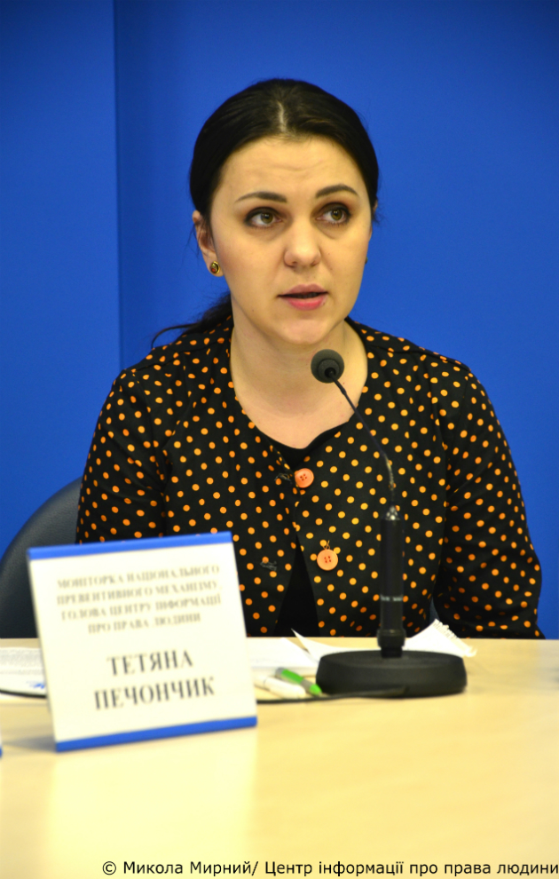 Tatiana Pechonchyk, the head of the Human Rights Information Center